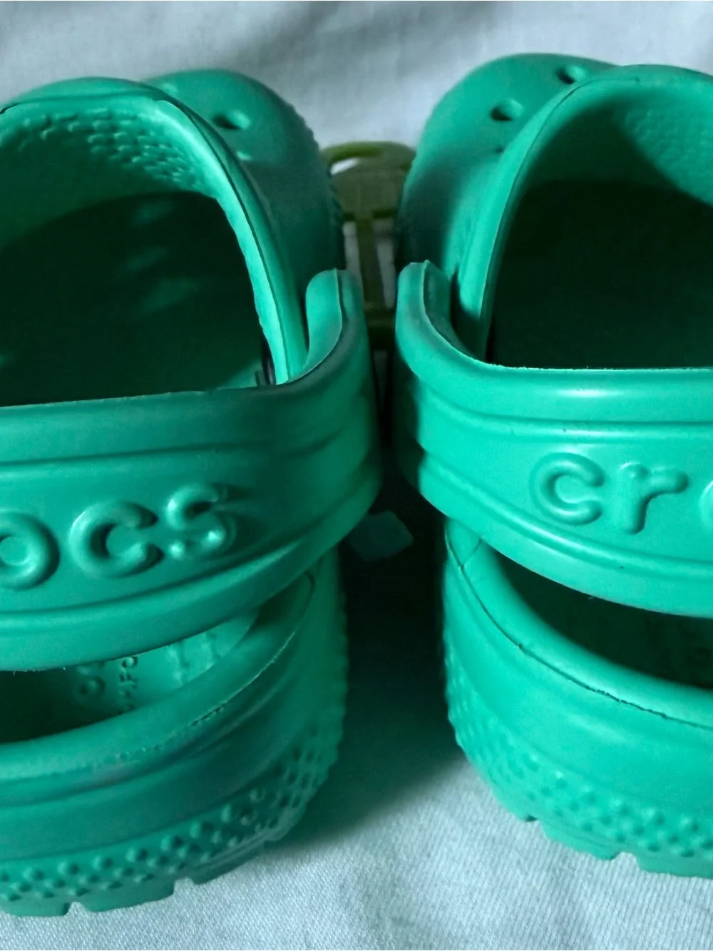 CROCS Kids Teal Green Slip-On Clog with Heel Strap